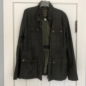 Jcrew Relaxed Boyfriend Field Jacket. Army Green. Size M
